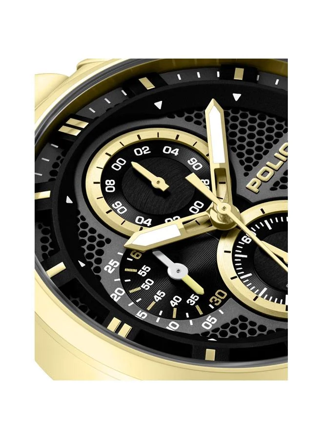Police Black Men's Levuka Black Dial Stainless Steel Bracelet Chronograph Watch for Men, 43.5mm for Men | Best Price UAE